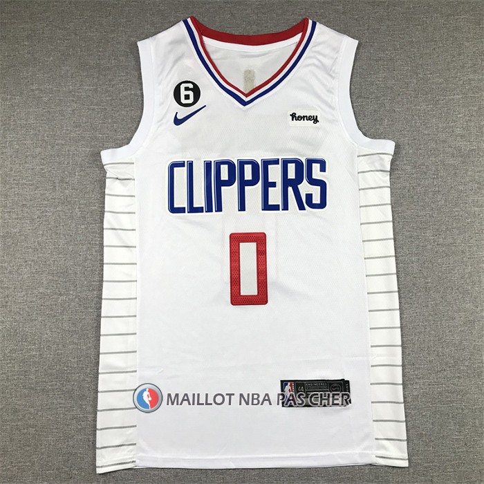 Maillot Los Angeles Clippers Russell Westbrook NO 0 Association 2022-23 Blanc